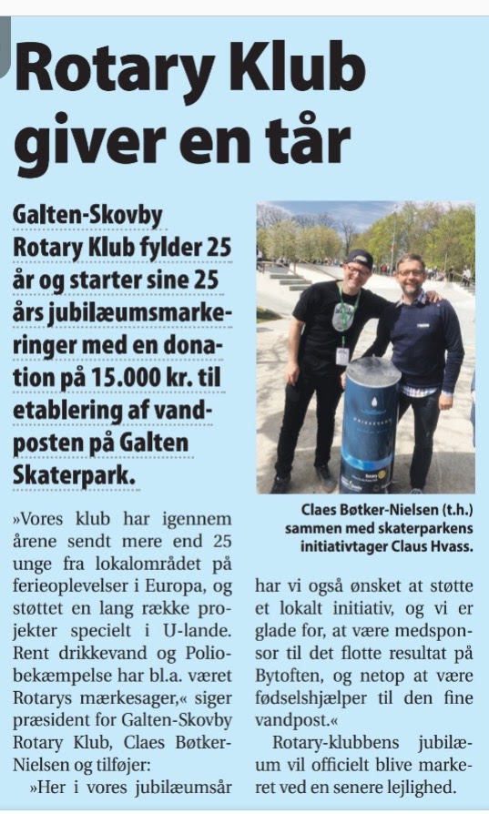 Galten-Skovby Rotary Klubs historie Rotary