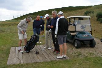 Golf vogn og spillere