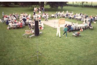 Camp med base på Lyngbygaard 1985